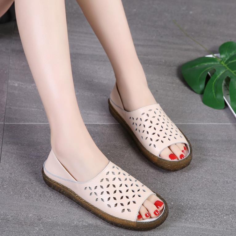 giày Dép nữ thời trang Giày da đơn giản, giày thoải mái . :{ new new 🎁 2020 . . new : : " * ⁿ ' *