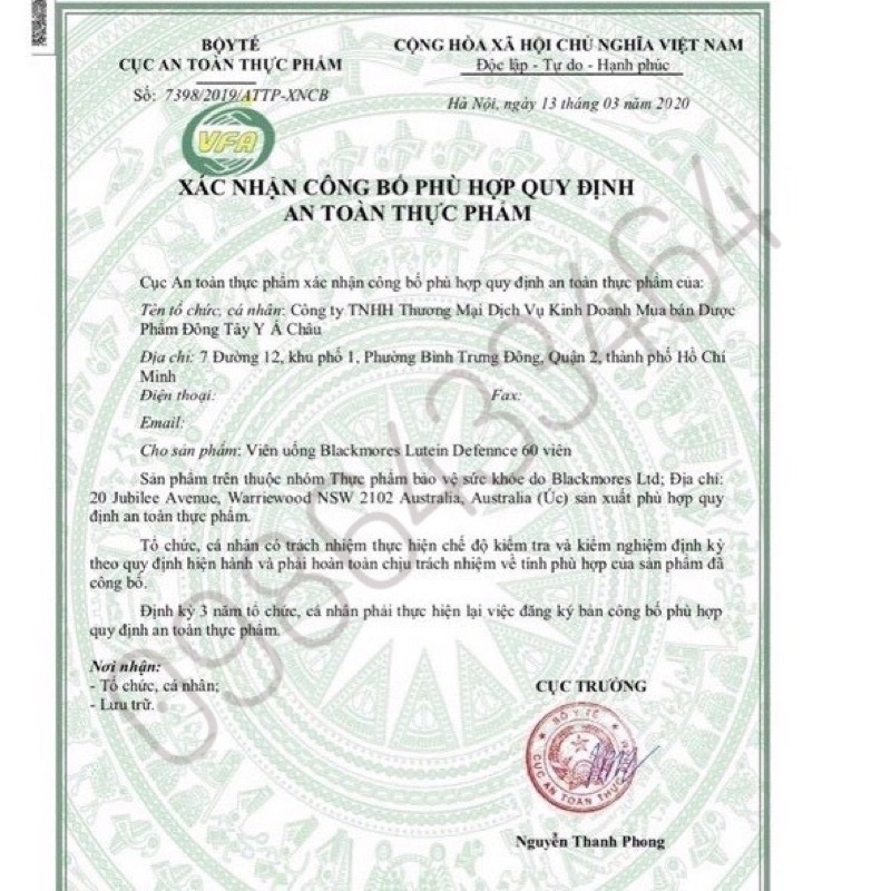 VIÊN UỐNG BỔ MẮT BLACKMORES LUTEIN DEFENCE 60 VIÊN