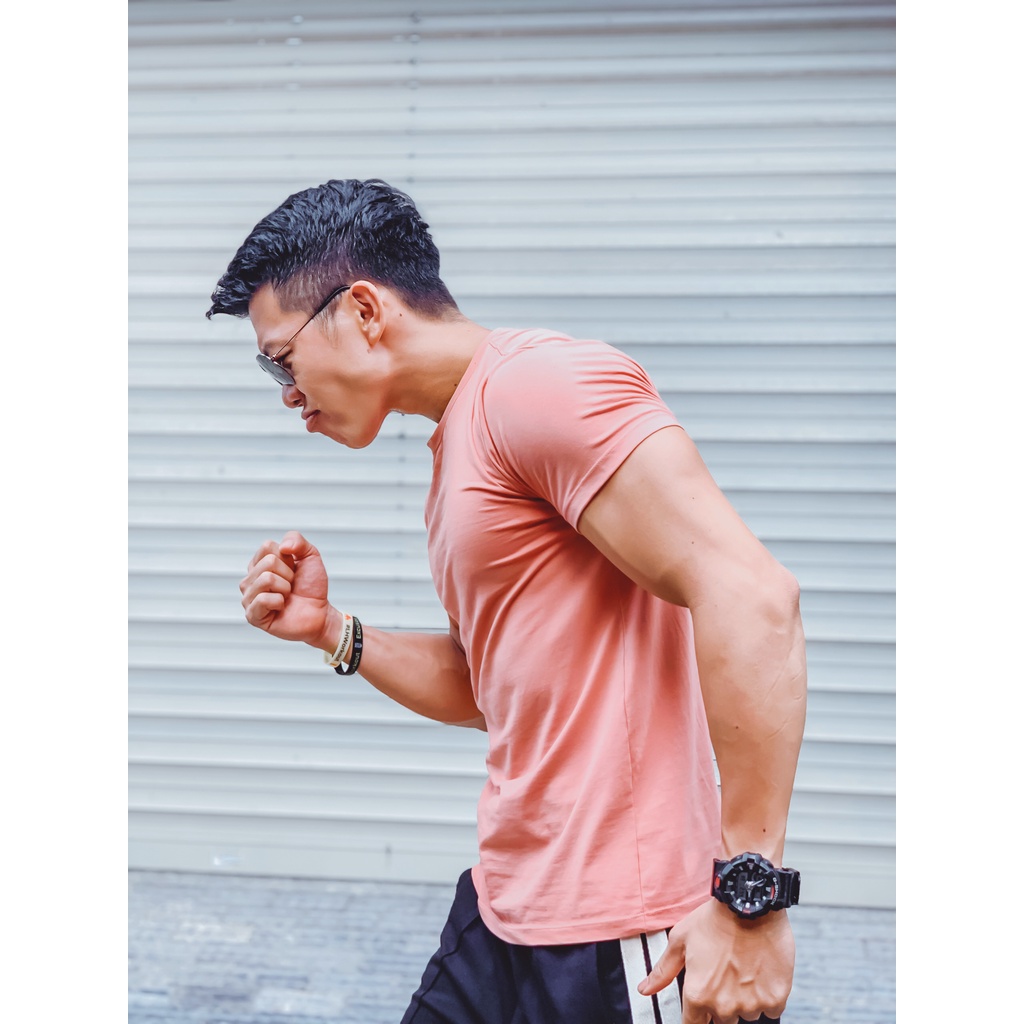 Áo thun body LÀNG HOA WORKOUT - Áo thun nam tập luyện