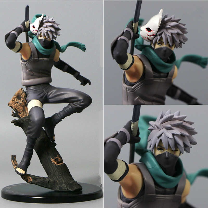 (SẴN HÀNG) Mô Hình Naruto Nhân Vật Hatake Kakashi Đứng Trên Cây Mẫu 04 - Cao 23cm Có Hộp