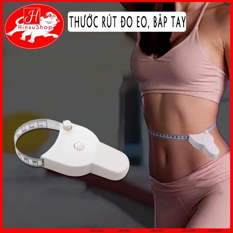 Thước dây đo vòng eo, thước rút tự động nhỏ gọn dài 1m5, đo đùi, bắp tay hay các khối trụ mang theo tiện lợi