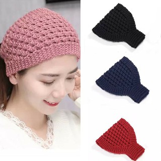 Băng đô len trơn màu dệt kim xinh xắn cho các bạn gái