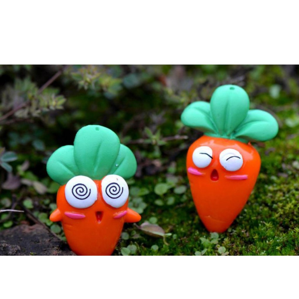 Tiểu cảnh terrarium carot ngộ nghĩnh tiểu cảnh mini trang trí bể cá