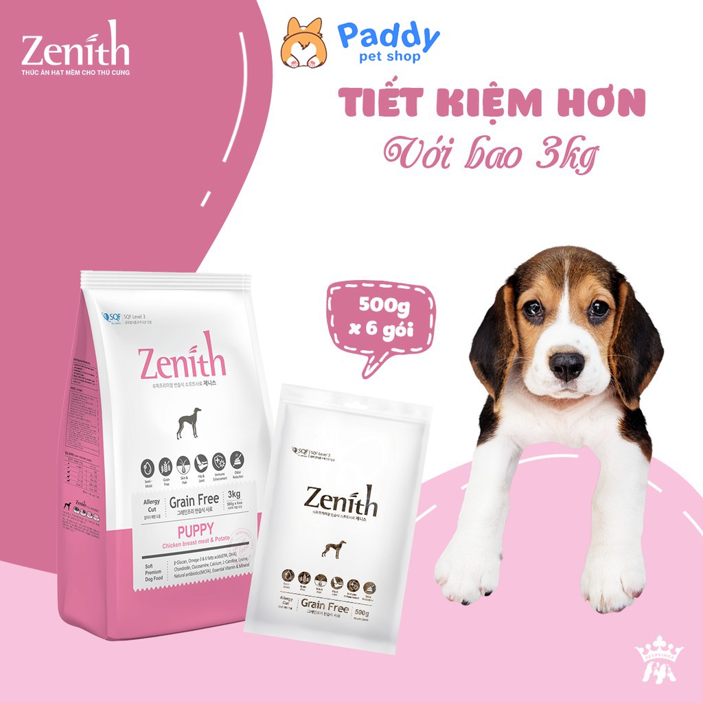 [3kg] Hạt Mềm Zenith Puppy Cho Chó Con