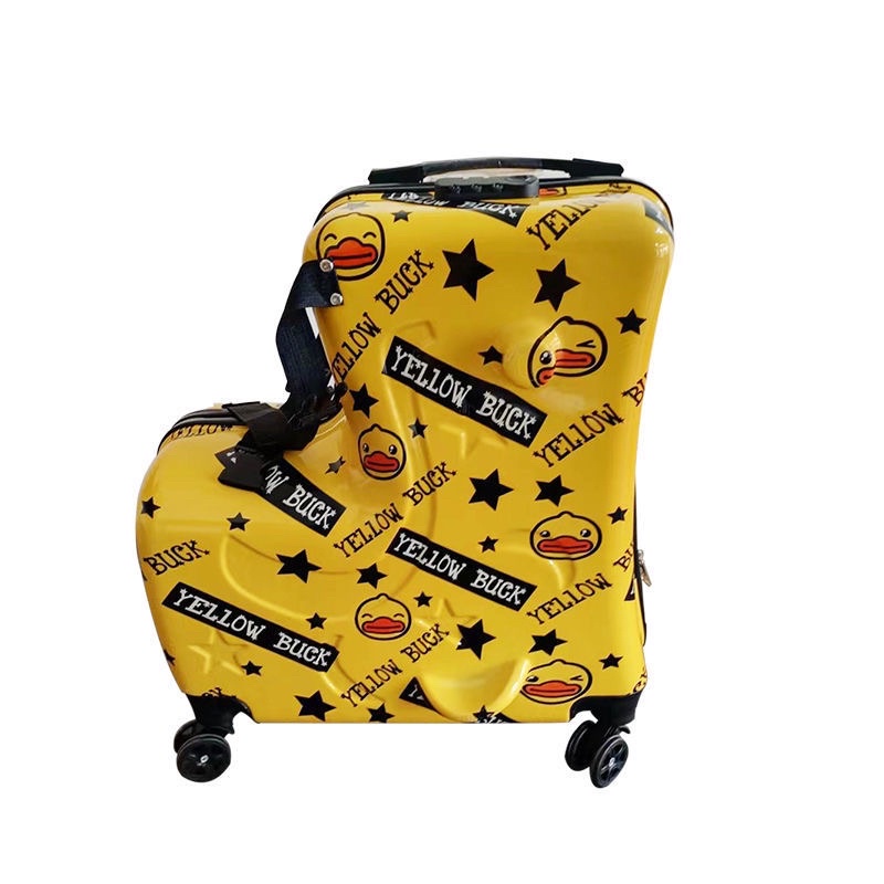 Yellow B.duck Hàng Có Sẵn Vỏ Bọc Vali Kéo Hình Chú Vịt Vàng 22 Inch Có Thể Ngồi Và Ngồi Xe Đạp Cho Trẻ Em