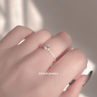 Nhẫn nhô mảnh tay bạc 925