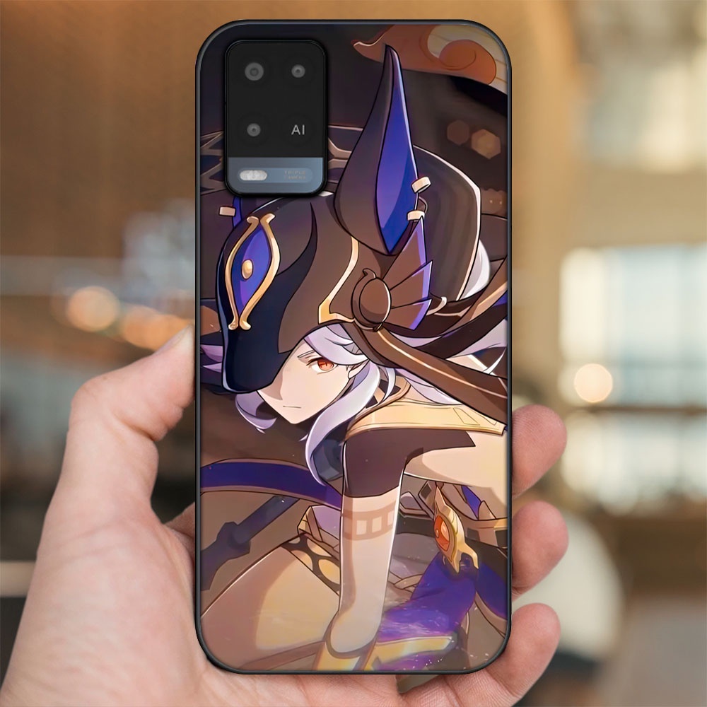 Ốp lưng Oppo A54 4G, A54 5G viền đen in hình Cyno Genshin Impact
