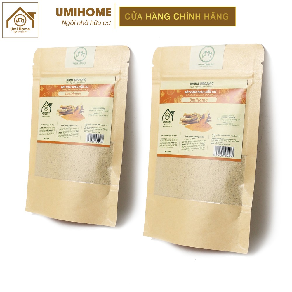 Bột Cam Thảo hữu cơ UMIHOME nguyên chất | Licorice powder 100% Organic 40G