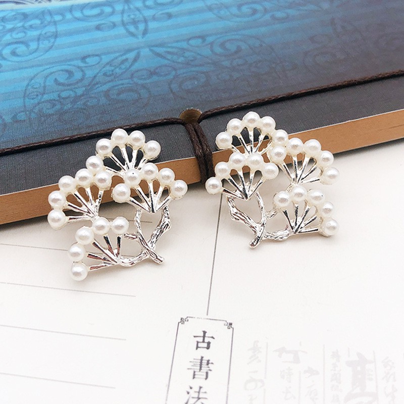 1 cặp phiến đúc cành cây tùng nhỏ 25*25mm nguyên liệu làm trâm làm trang sức cổ trang cosplay cổ phục có màu KC