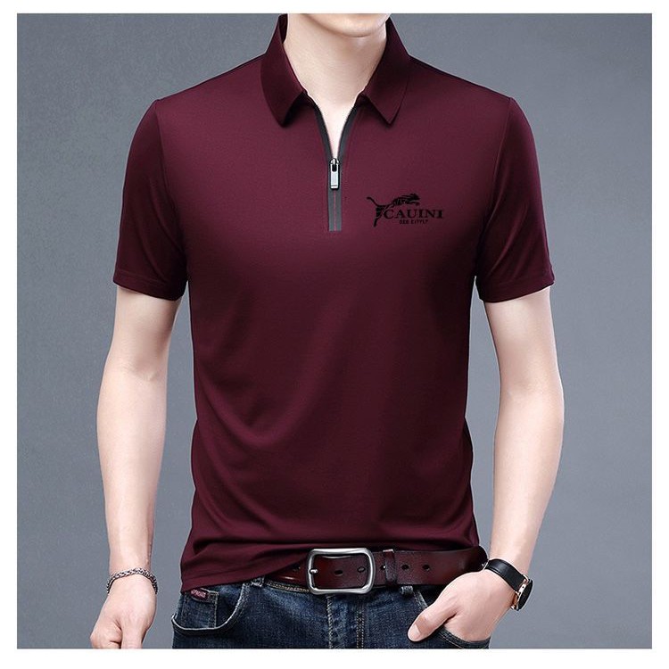 PIERRE CARDIN áo polo 100% Cotton Tay Ngắn Dáng Rộng Thời Trang Mùa Hè Cho Nam Giới