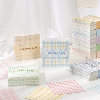 Peach Checkered element sticky note paper Memo Pad School Office Stationery Notepad