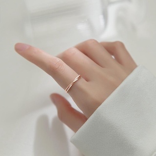 Nhẫn nữ bạc 2 hàng đá chéo bạc 925 ,Nhẫn 1 hàng đá bạc ta - Nhẫn nữ bạc đẹp Lucy Silver