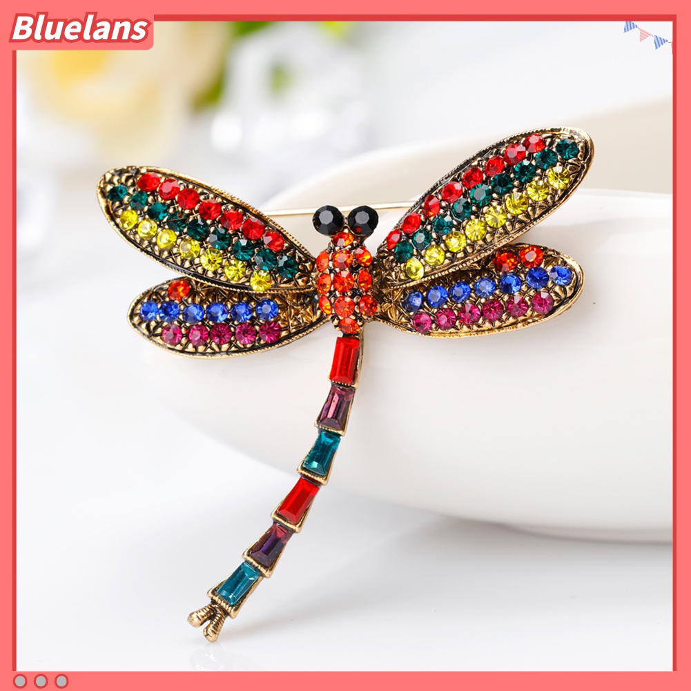 Trâm CàI ÁO HìNh ChuồN ChuồN ĐíNh Kim Cương Giả NhiềU MàU SắC