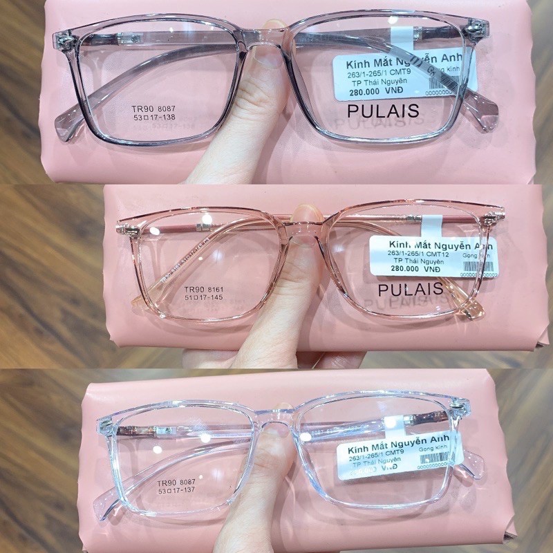 [Ảnh thật+Free ship] gọng nhựa dẻo pulais mã 8087 siêu bền bẻ không gãy dáng vuông unisex cả nam và nữ