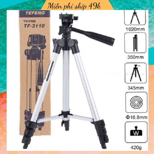 Gậy livetream quay phim chụp ảnh 3 chân_ bộ Tripod và giá đỡ điện thoại 88202 Miễn Phí Ship 49k