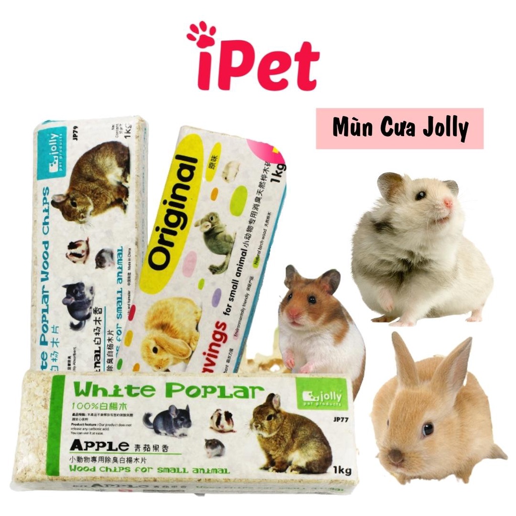 Mùn cưa nén thơm hãng Jolly lót chuồng cho chuột hamster, thỏ, bọ - iPet Shop