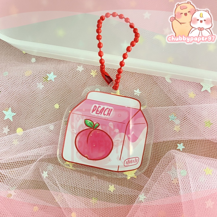 Móc khóa dây bi FRUIT MILK | chubbypaper97