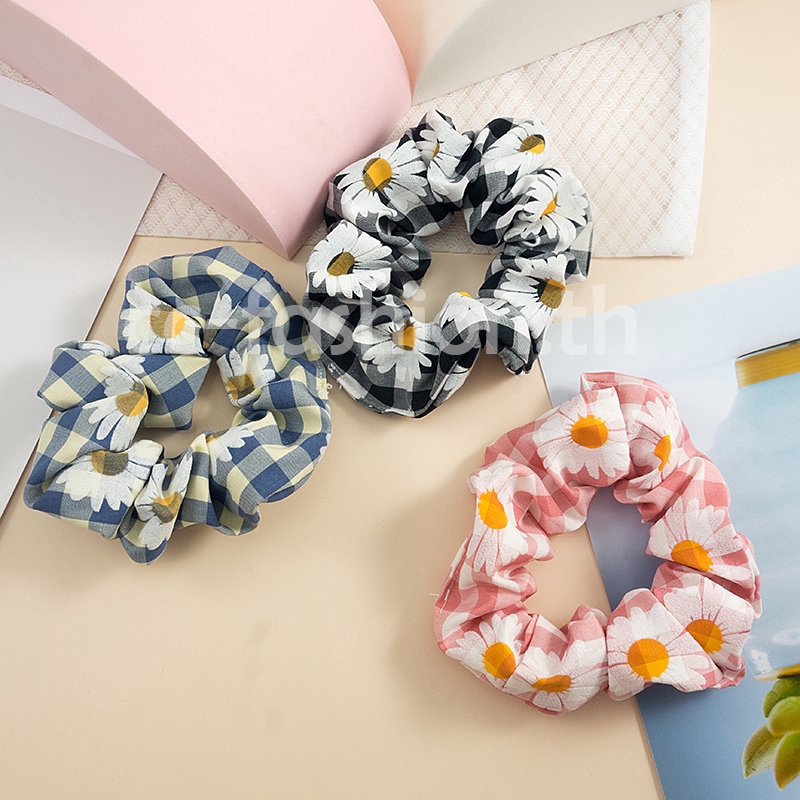 Dây Buộc Tóc Co Giãn Đính Hoa Cúc Thời Trang Hàn Quốc