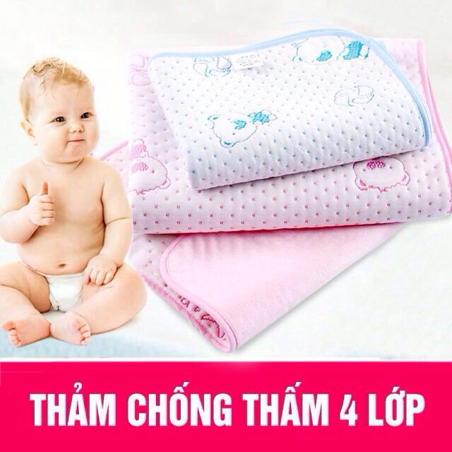 Tấm lót chống thấm 4 lớp cho bé kt 50x70cm