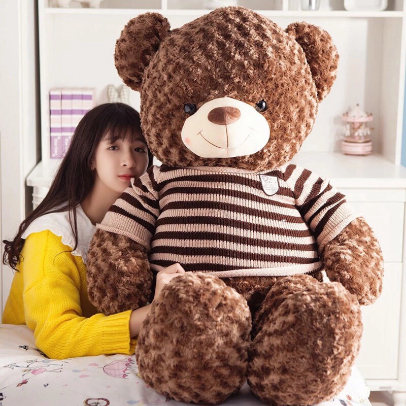 Gấu bông to TEDDY 1m5, Gấu bông khổng lồ 100% bông gòn chất liệu vải nhung cao cấp - Quà tặng bạn gái, sinh nhật