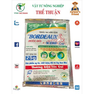 BORDEAUX M25WP- Thuốc Booc-Đô Trừ Nấm Bệnh 25gr