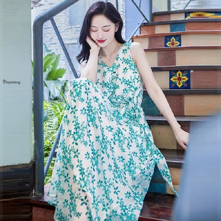 Đầm Maxi Chiffon Họa Tiết Hoa Phong Cách Boho