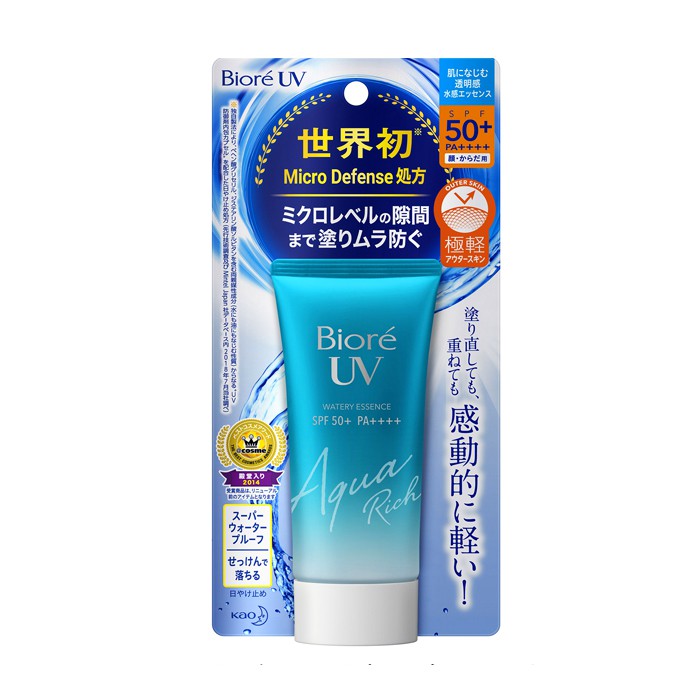 Kem chống nắng nền nước Biore UV Aqua Rich Watery Essence SPF 50+ PA++++ 50g