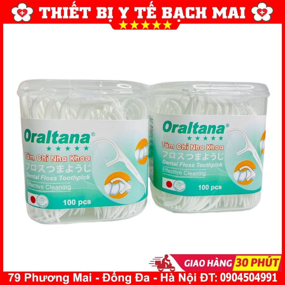 Tăm Chỉ Nha Khoa Oraltana - Lọ 100 Cái - Tăm Kẽ Răng Oraltana, Xỉa Răng, Chăm Sóc Răng Lợi | BigBuy360 - bigbuy360.vn