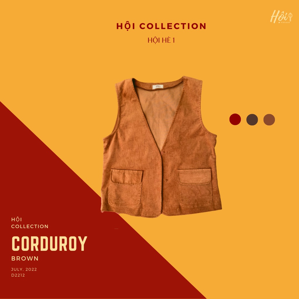 Áo Ghi Lê Vintage Nhung Tăm Cotton/ Áo Khoác Tay Sát Vui Thu Đông - May thủ công