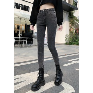[ BIGSIZE ] Quần Jeans DÀI 9 tấc màu xám lông chuột DÀNH CHO NGƯỜI BÉO