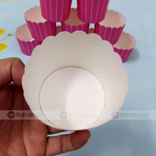 Cup giấy cứng làm bánh cupcake, muffin 7cm (50 cái)