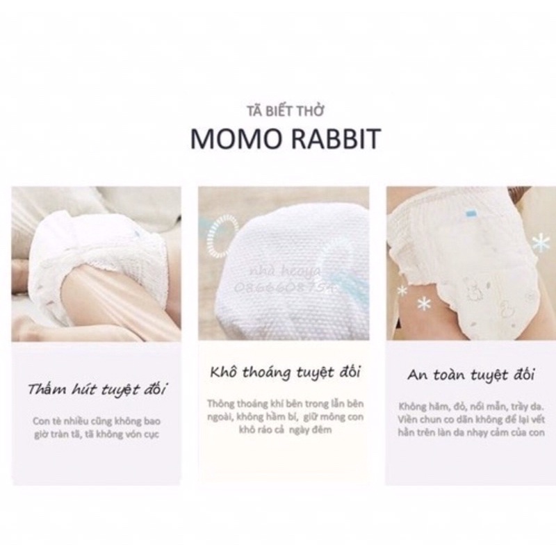 bỉm quần/dán momo rabit nội địa hàn quốc s50/m44/L40/xl36