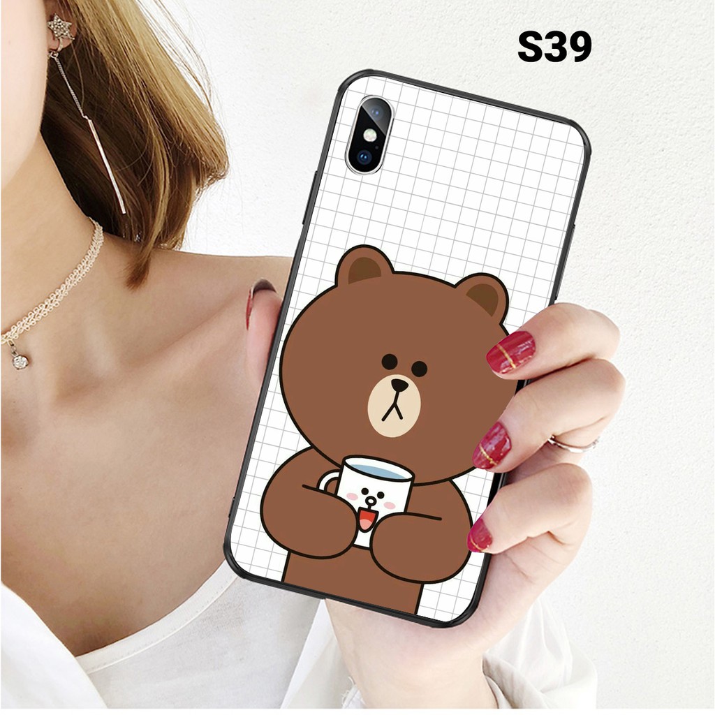 [Freeship toàn quốc từ 50k] ỐP LƯNG IPHONE IN HÌNH GẤU BROWN THỎ CONY DỄ THƯƠNG iPhone 6s6Plus7Plus8PlusXXsXrXsmax