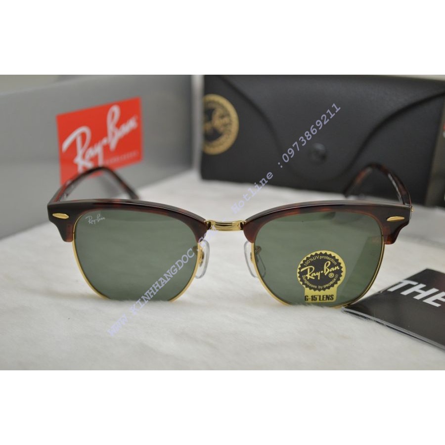 Kính RB clubmaster hàng cao cấp mắt thủy tinh chống uv chống vỡ chống xước chất liệu tốt fullbox phụ kiện khăn thẻ hãng | BigBuy360 - bigbuy360.vn
