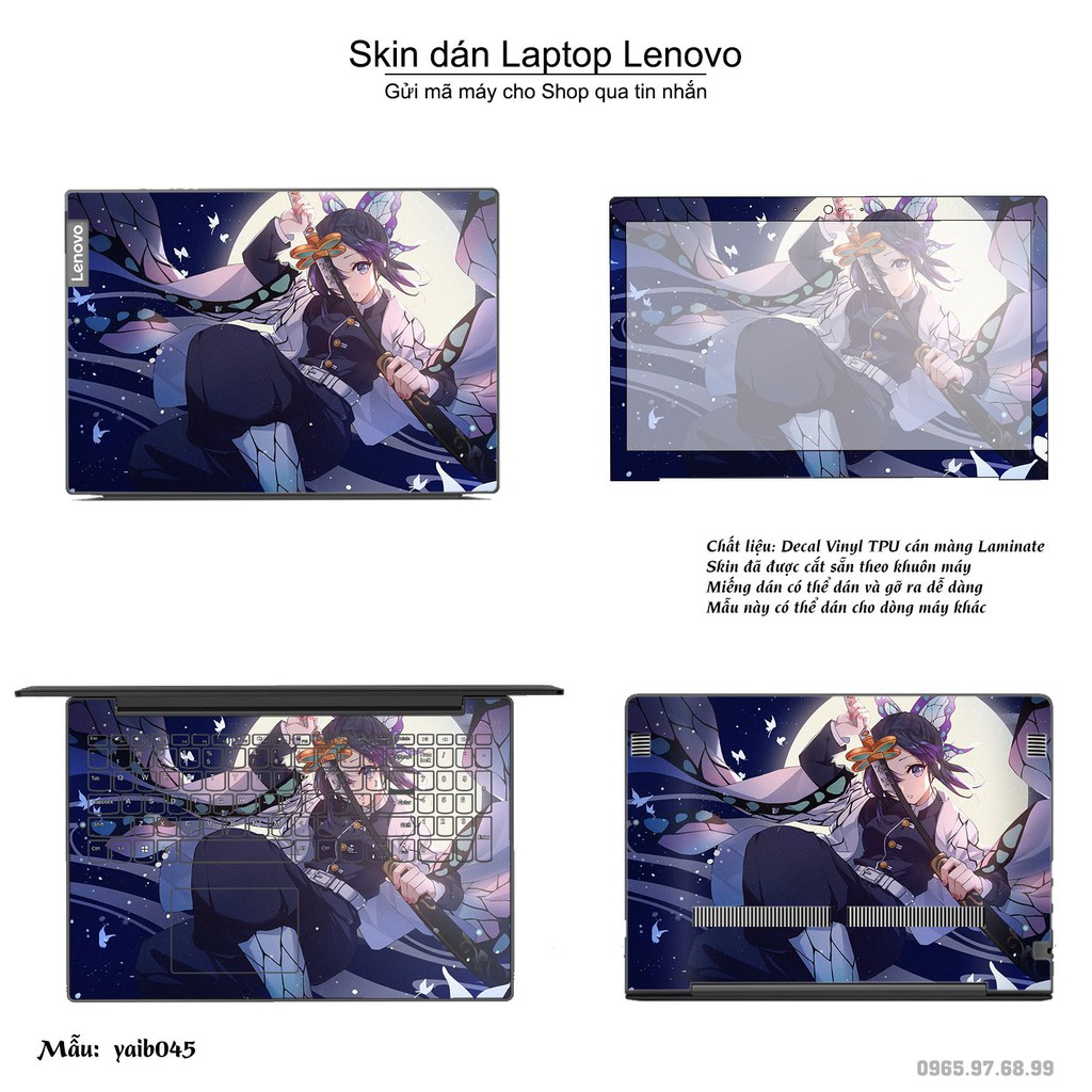 Skin dán Laptop Lenovo in hình Kimetsu No Yaiba _nhiều mẫu 2 (inbox mã máy cho Shop)