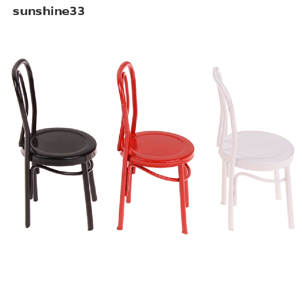 SU Dollhouse 1/6 1/12 iron chair model for dolls house furniture chair toy n