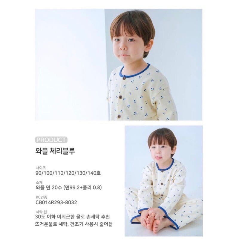 [90-140] Set bộ ngủ mặc nhà thu đông họa tiết dài tay cho bé trai bé gái xuất Hàn