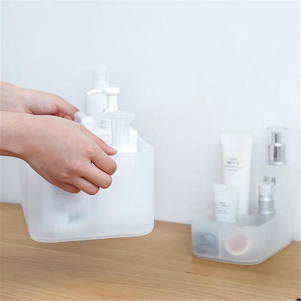 Plastic Matte Transparent Cover Cosmetic Desktop Multifunctional Storage Box