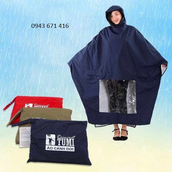 Áo mưa Tumi cánh dơi 1 mũ- Inbox chọn màu