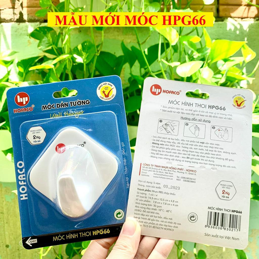 Móc hình thoi HPG66 Hồng Phát - Móc dán tường Hofaco tiện lợi