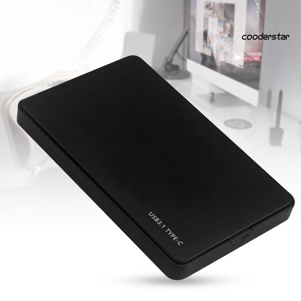 COOD-st Hard Disk Box Portable USB3.1/Type C 2.5-inch Mobile HDD Enclosure SSD Case for Computer