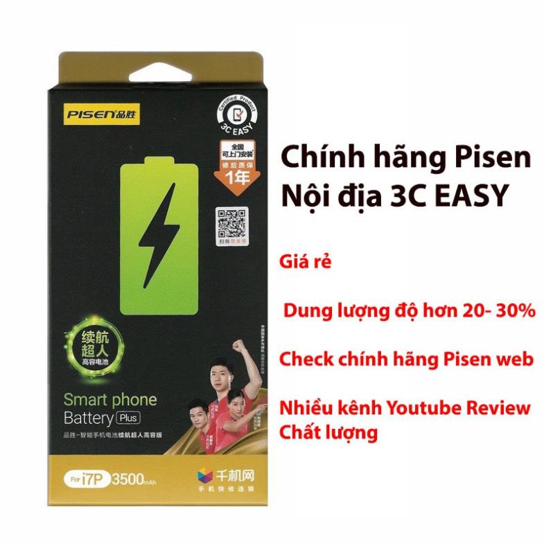 Pin IPhone PISEN dung lượng siêu cao cho Iphone 6,6s,6Plus,6SPlus,7,7Plus,8,8Plus, X