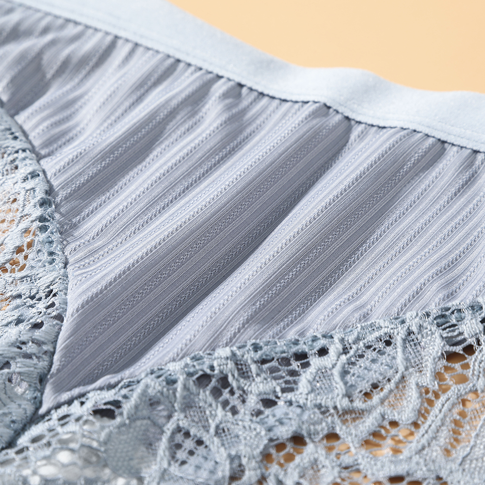 Quần lót AIJOLEN bằng cotton eo thấp phối ren nhìn thấu quyến rũ cho nữ