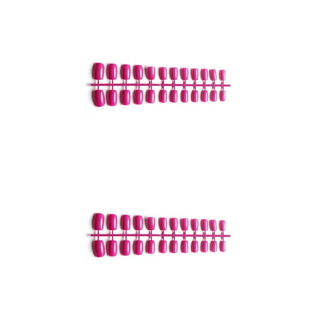 Bộ 1 / 2 / 3 / 5 24 Móng Tay Giả Hình Vuông Thiết Kế Độc Đáo Cho Salon # 1