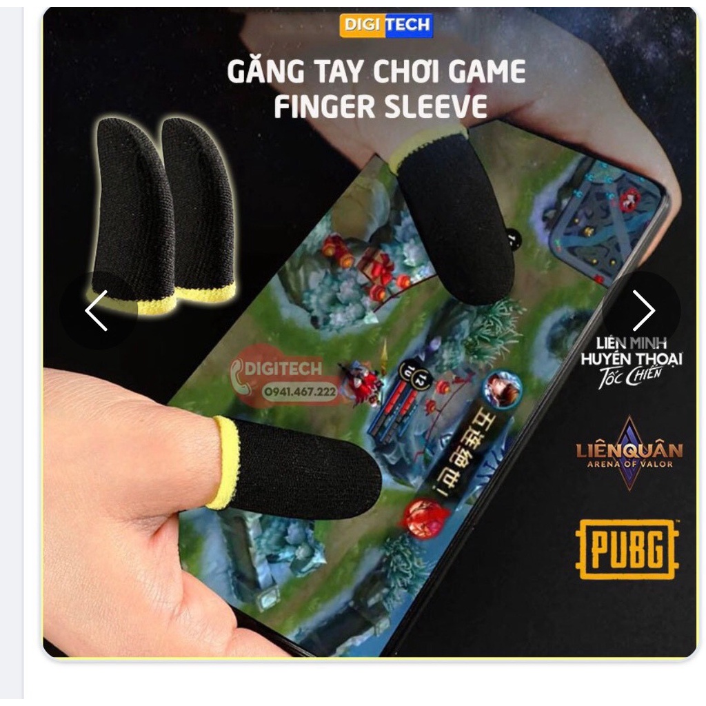 [HCM]Đôi Găng Tay Bọc Ngón Cotton Thoáng Khí Thấm Hút Mồ Hôi Chơi Game PUBG Liên Quân