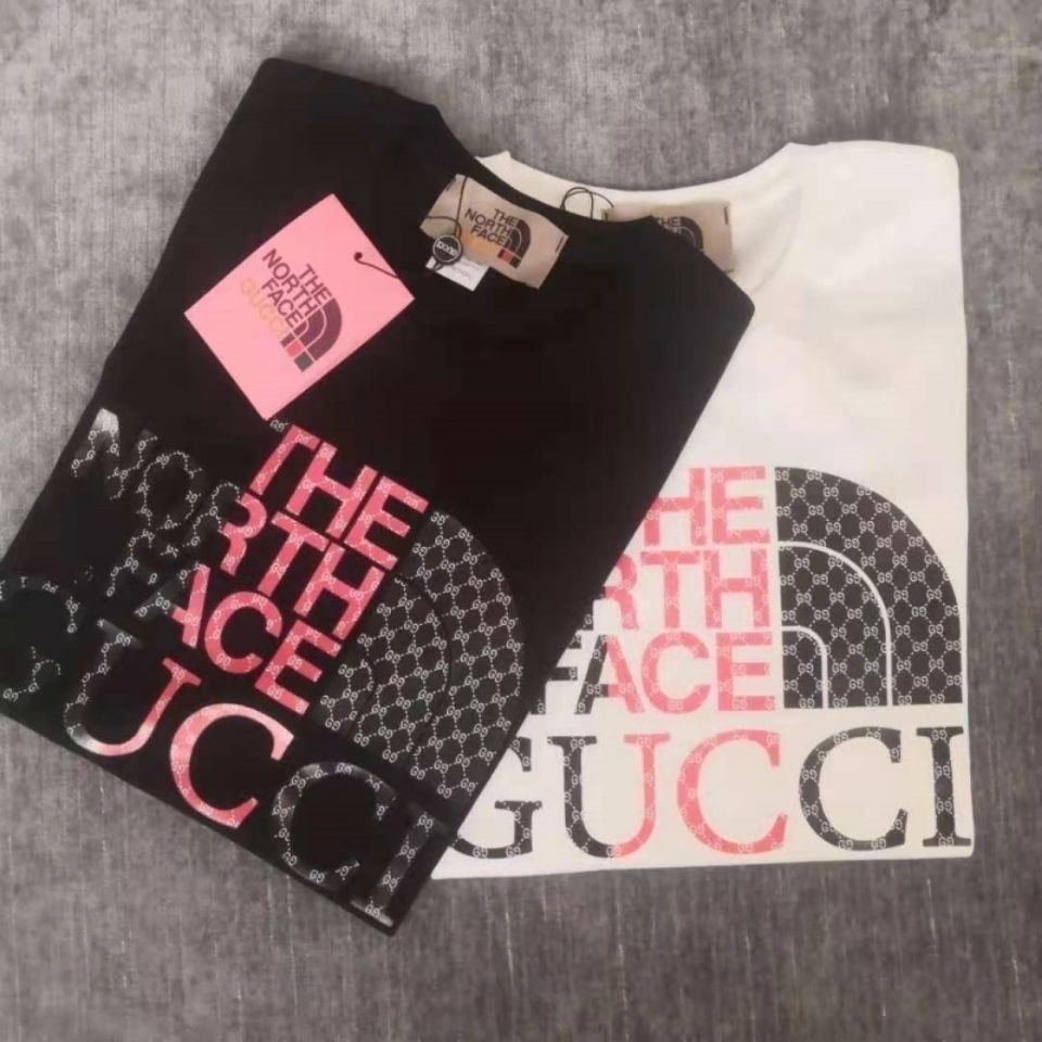 Áo Thun Tay Ngắn Chất Liệu Cotton In Nhãn Hiệu Gucci Thời Trang