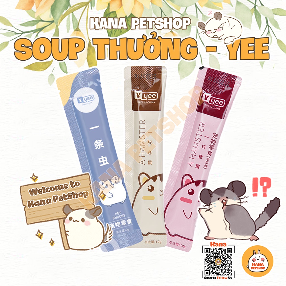 Súp Thưởng Yee Thức Ăn Hamster 🐹FREESHIP🐹 Đồ Ăn Dặm Soup Dinh Dưỡng Dạng Gel Sốt Đồ Ăn Vặt Hiệu 𝐘𝐄𝐄 Cho Hamster ...