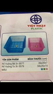 Rổ nhựa chữ nhật