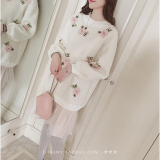 Đầm len phối ren