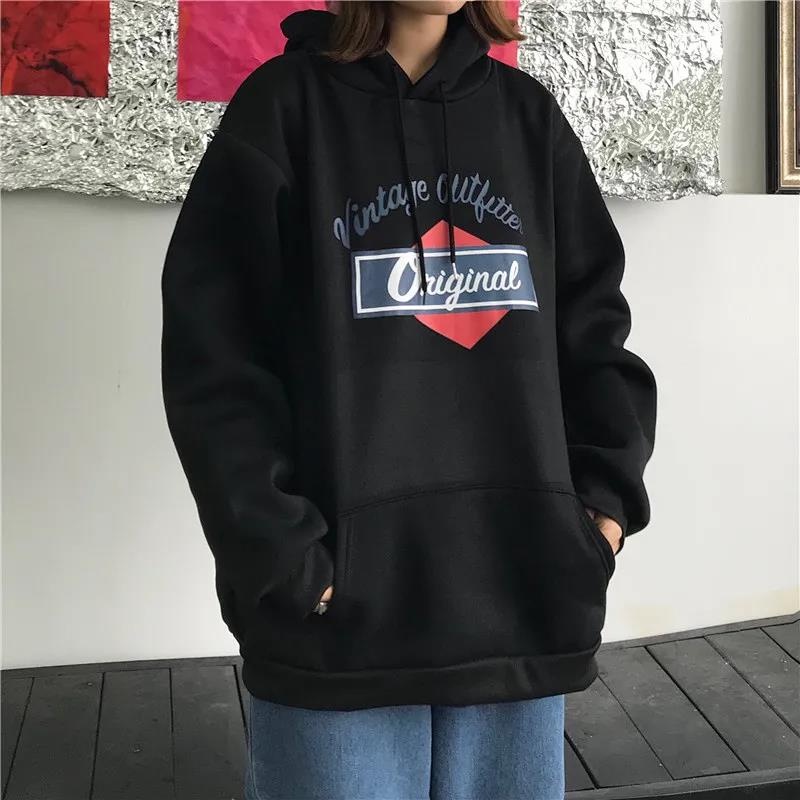 【ZHELIHANGFEI】Áo Thun Tay Dài Form Rộng Họa Tiết In Theo Phong Cách Preppy